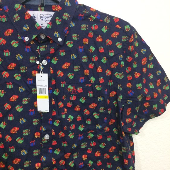 Penguin Christmas Gifts Presents Holiday Shirt NWT - Picture 5 of 11